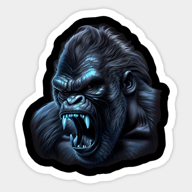 Bad Attitude Gorilla Sticker by ZombieTeesEtc